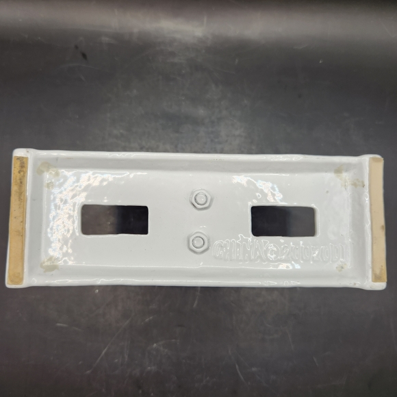 Vintage White Enameled Cast Iron Heart Napkin/Letter Holder - Picture 6 of 6